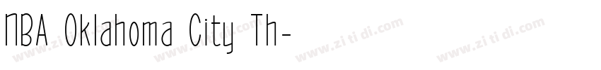 NBA Oklahoma City Th字体转换